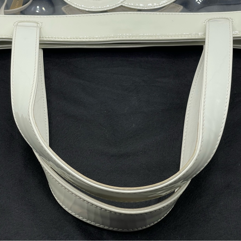 Chanel Vinyl Clear Triple CC Logo Coco Transparent Plastic Tote Shoulder Bag - Picture 9 of 16